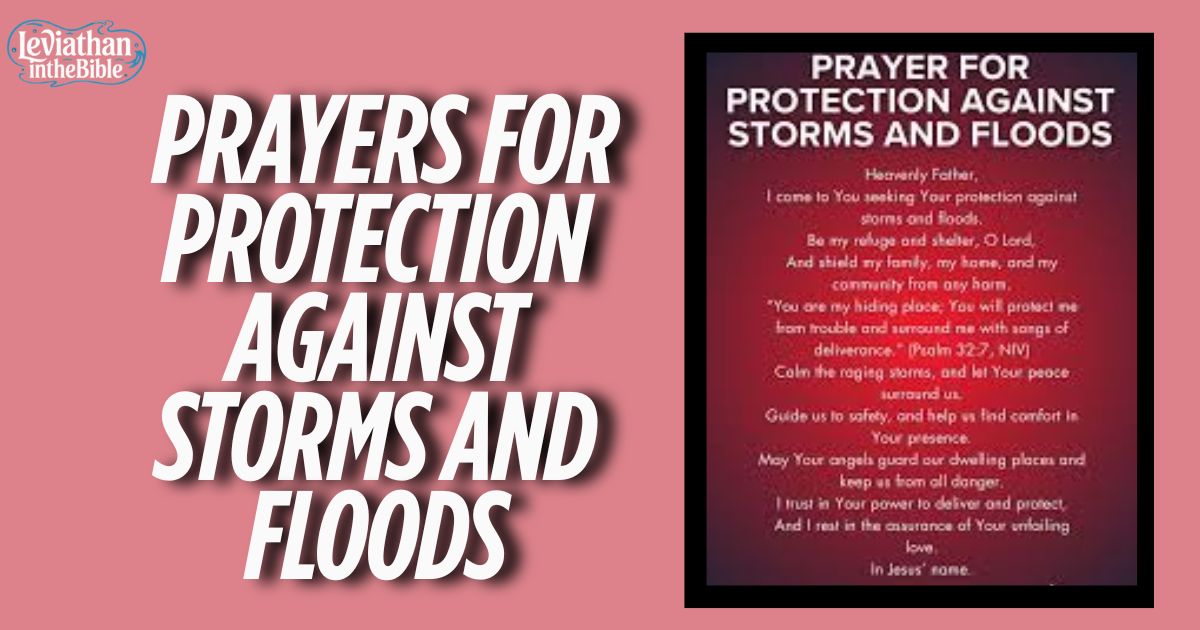 Prayers for Protection Against Storms and Floods
