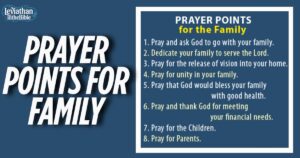 Prayer Points for Family