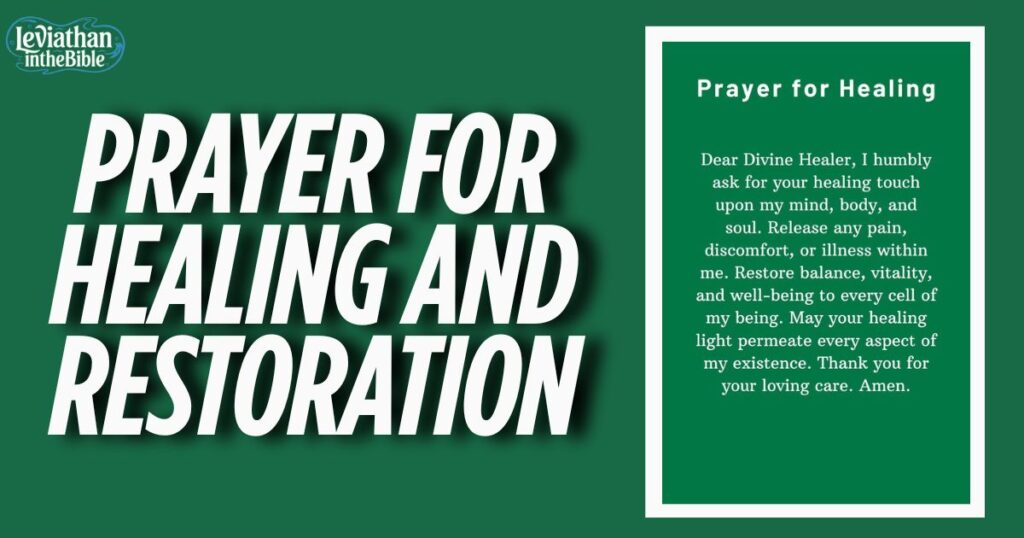 Prayer for Healing and Restoration
